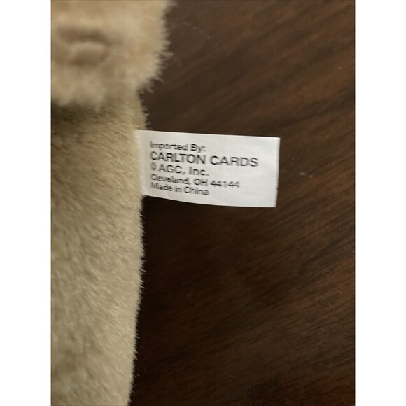 Vintage Carlton Cards Realistic Sharpei puppy dog plush tag bandana neckerchief - Picture 10 of 12